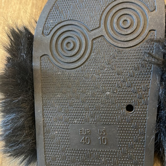 Faux Fur Slides Sandals Women's 10 - Picture 5 of 6